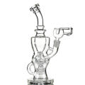 Recycler Glass Waster Hookahs Pipe with Double Percs Fab (ES-GB-409)